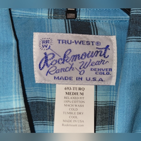 Tru-West Men's Longsleeve Buttondown, Size Medium - Picture 4 of 4